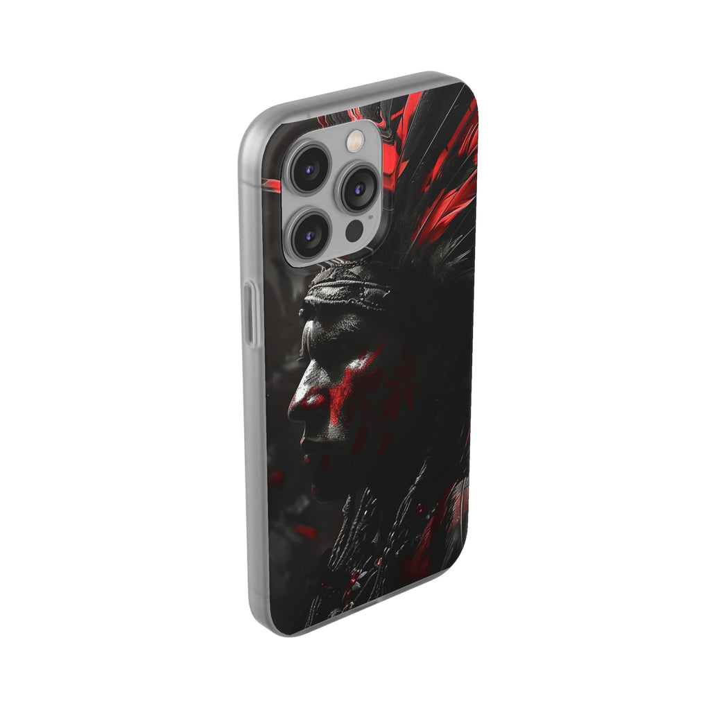 Aztec Jaguar Warrior – Flexi Phone Case (iPhone & Samsung • Clear TPU • Made in USA • Personalized Option)