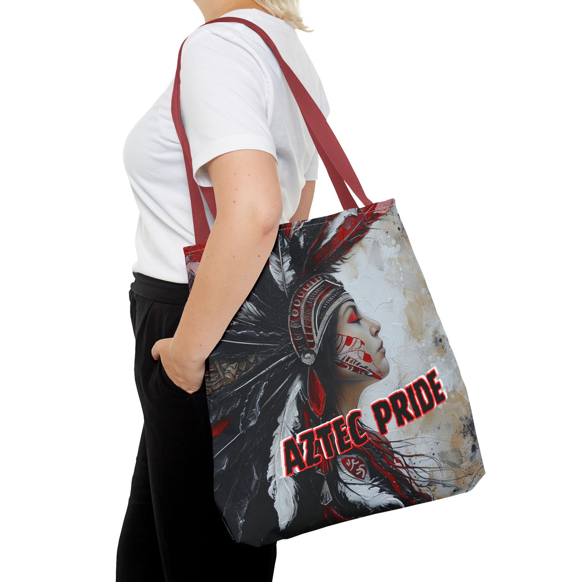 Aztec Silent Goddess Tote Bag – Aztec-Inspired Reusable Shopping Bag | GringoArte