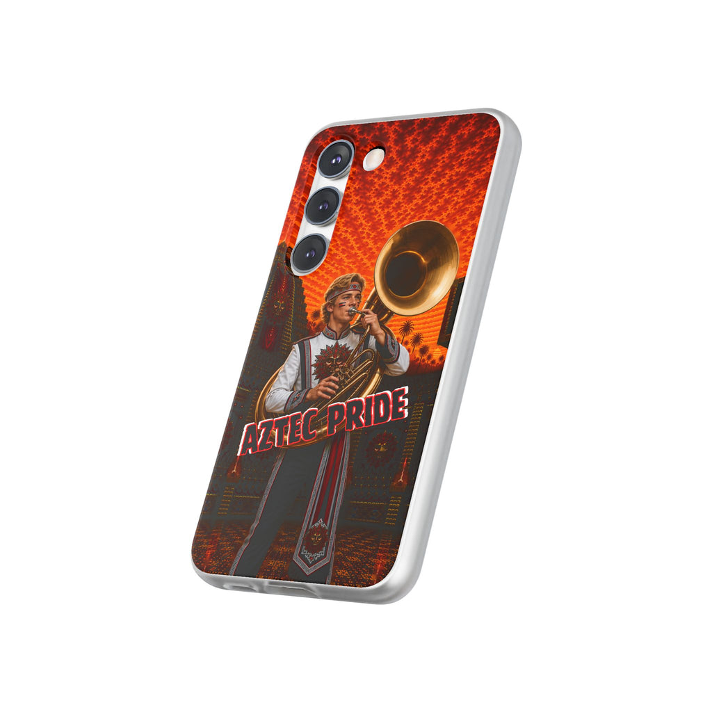 Aztec Band Warrior – Flexi Phone Case (iPhone & Samsung • Clear TPU • Made & Shipped in the USA • 🚚 FREE USA Shipping • Personalized Option)