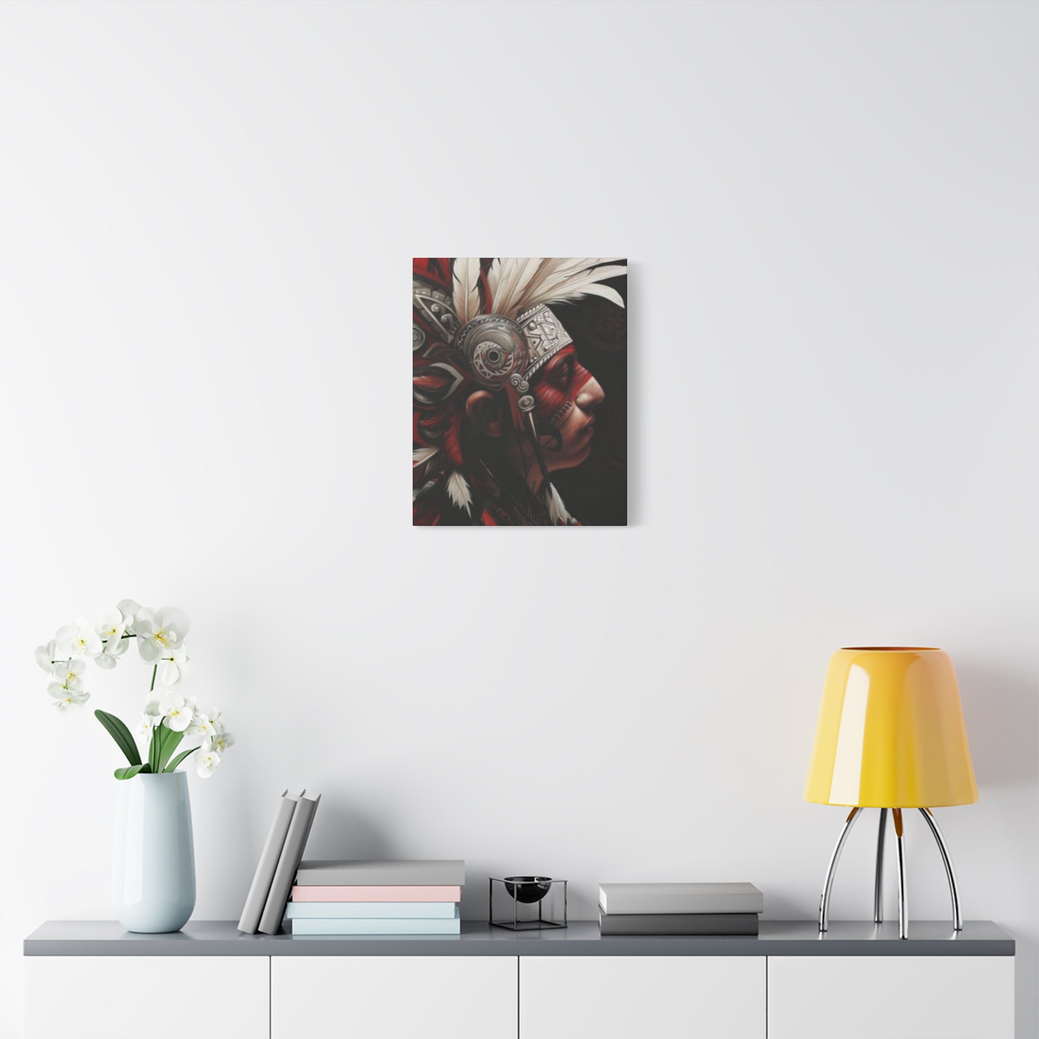 Aztec Warrior King – Bold Aztec Wall Art Canvas