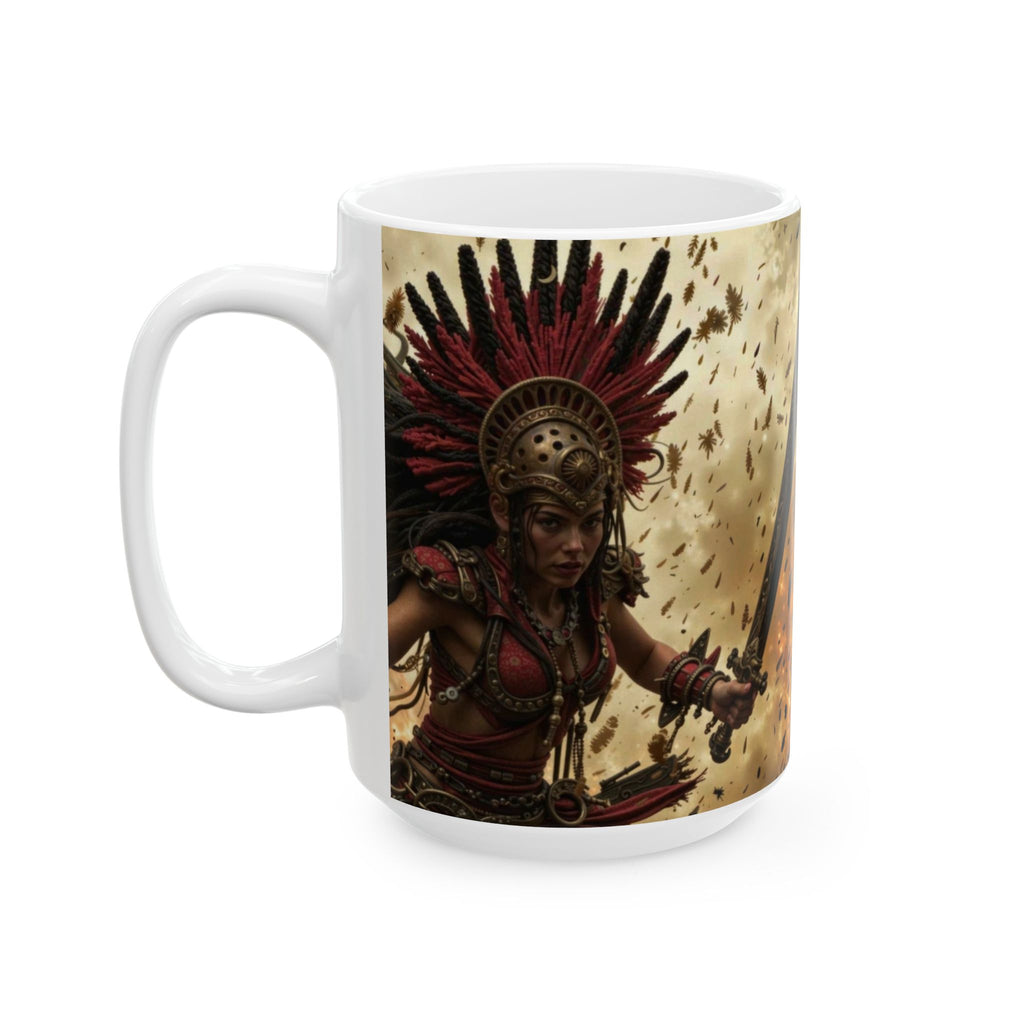 Aztec Bloodwar Queen – Ceramic Mug (11oz, 15oz • Dishwasher & Microwave Safe • Made in USA • Personalized Option)