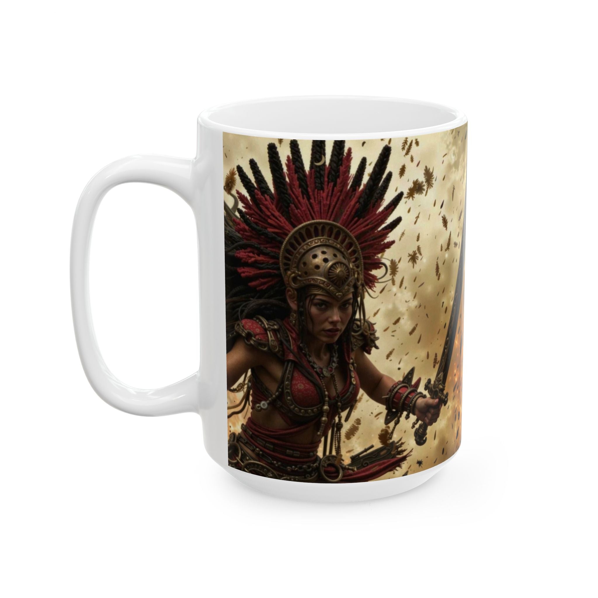Aztec Bloodwar Queen – Ceramic Mug (11oz, 15oz • Dishwasher & Microwave Safe • Made in USA • Personalized Option)