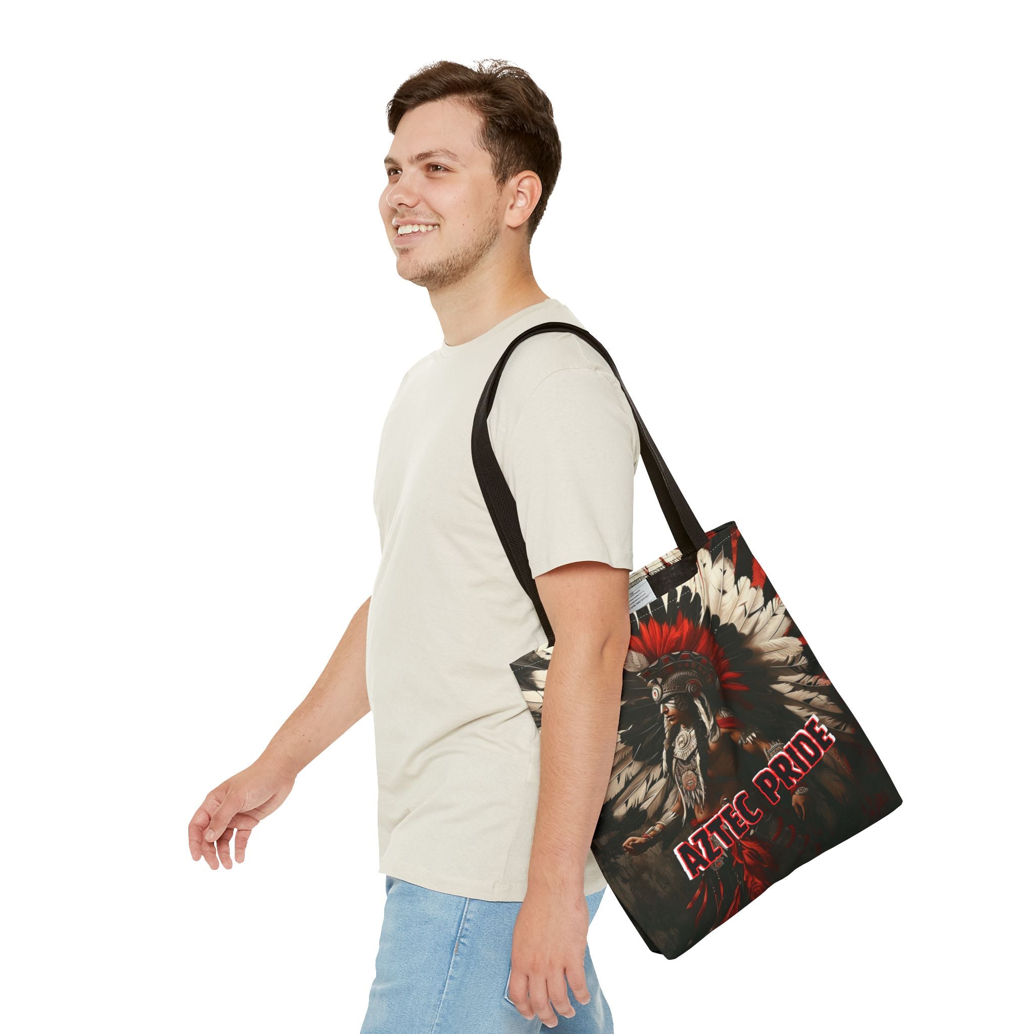 Aztec Fierce Warrior Tote Bag – Aztec-Inspired Reusable Shopping Bag | GringoArte