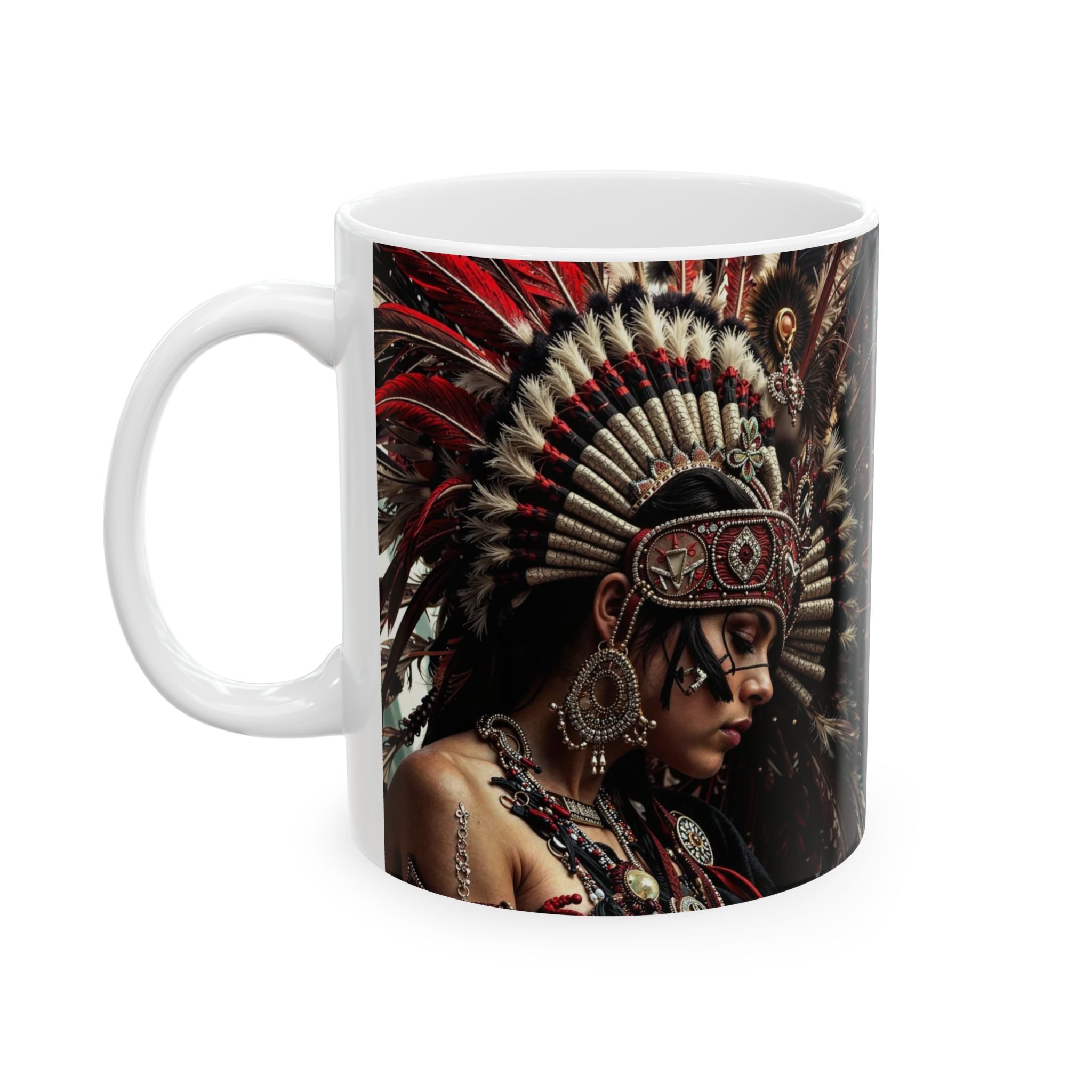 Aztec Goddess Spirit – Ceramic Mug (11oz, 15oz • Dishwasher & Microwave Safe • Made in USA • Personalized Option)
