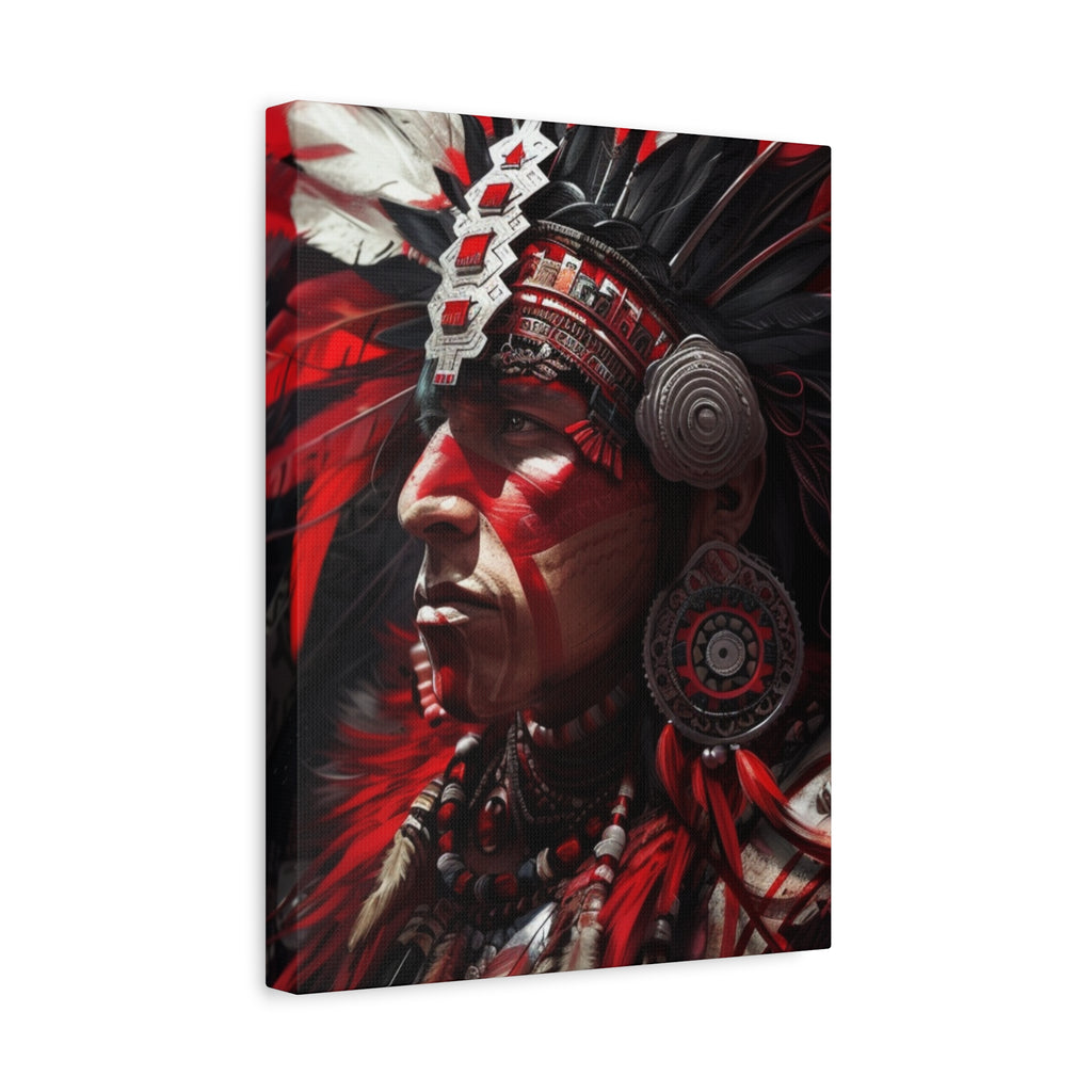 Aztec Loyal Warrior – Bold Aztec Wall Art Canvas