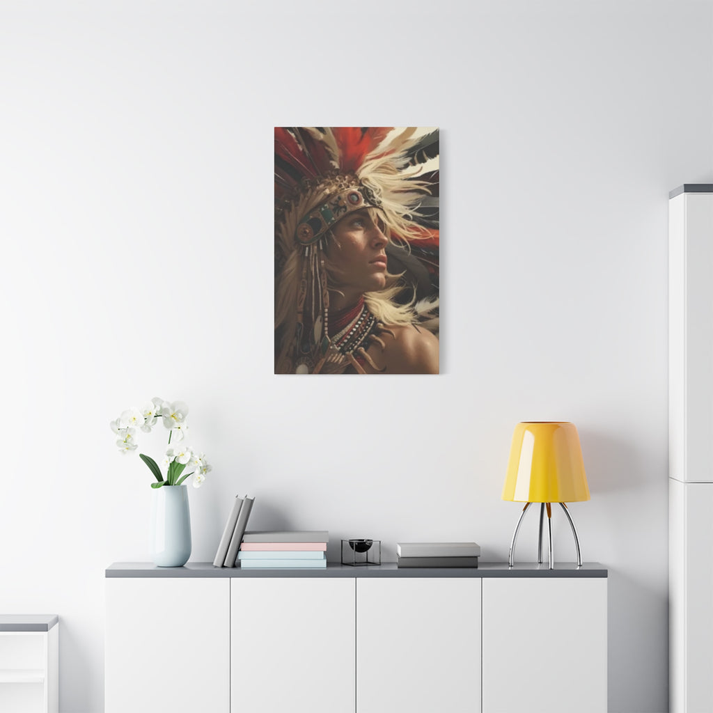 Aztec Sky Prince – Bold Aztec Wall Art Canvas