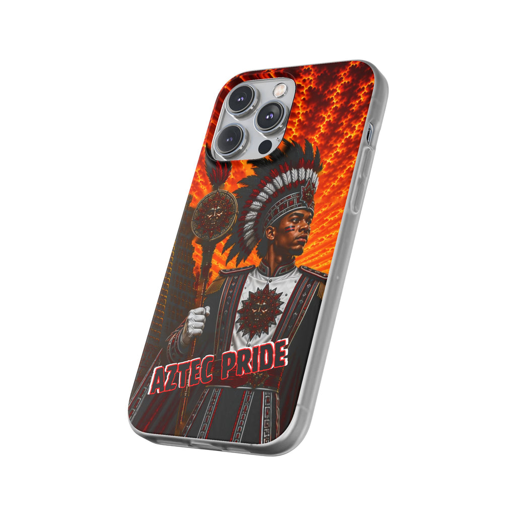 Aztec Drum Major Warrior – Flexi Phone Case (iPhone & Samsung • Clear TPU • Made & Shipped in the USA • 🚚 FREE USA Shipping • Personalized Option)