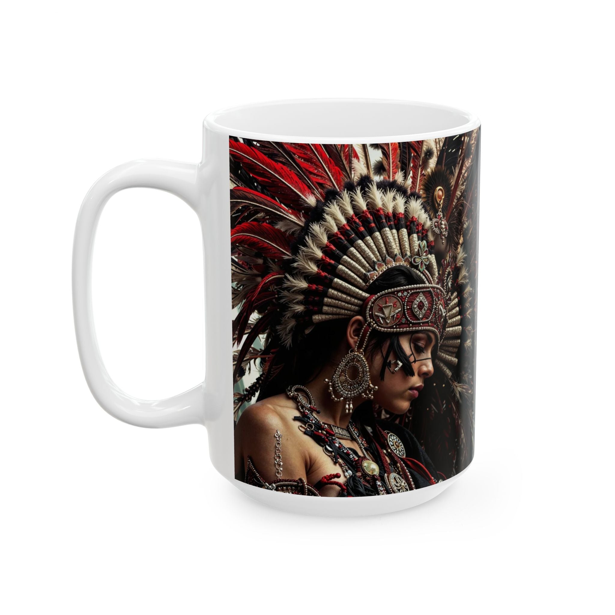 Aztec Goddess Spirit – Ceramic Mug (11oz, 15oz • Dishwasher & Microwave Safe • Made in USA • Personalized Option)