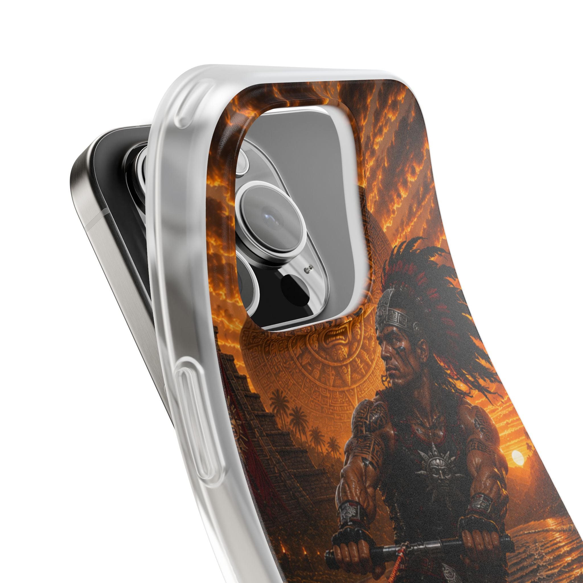 Aztec Wakeboard Male Warrior – Flexi Phone Case (iPhone & Samsung • Clear TPU • Made & Shipped in the USA • 🚚 FREE USA Shipping • Personalized Option)
