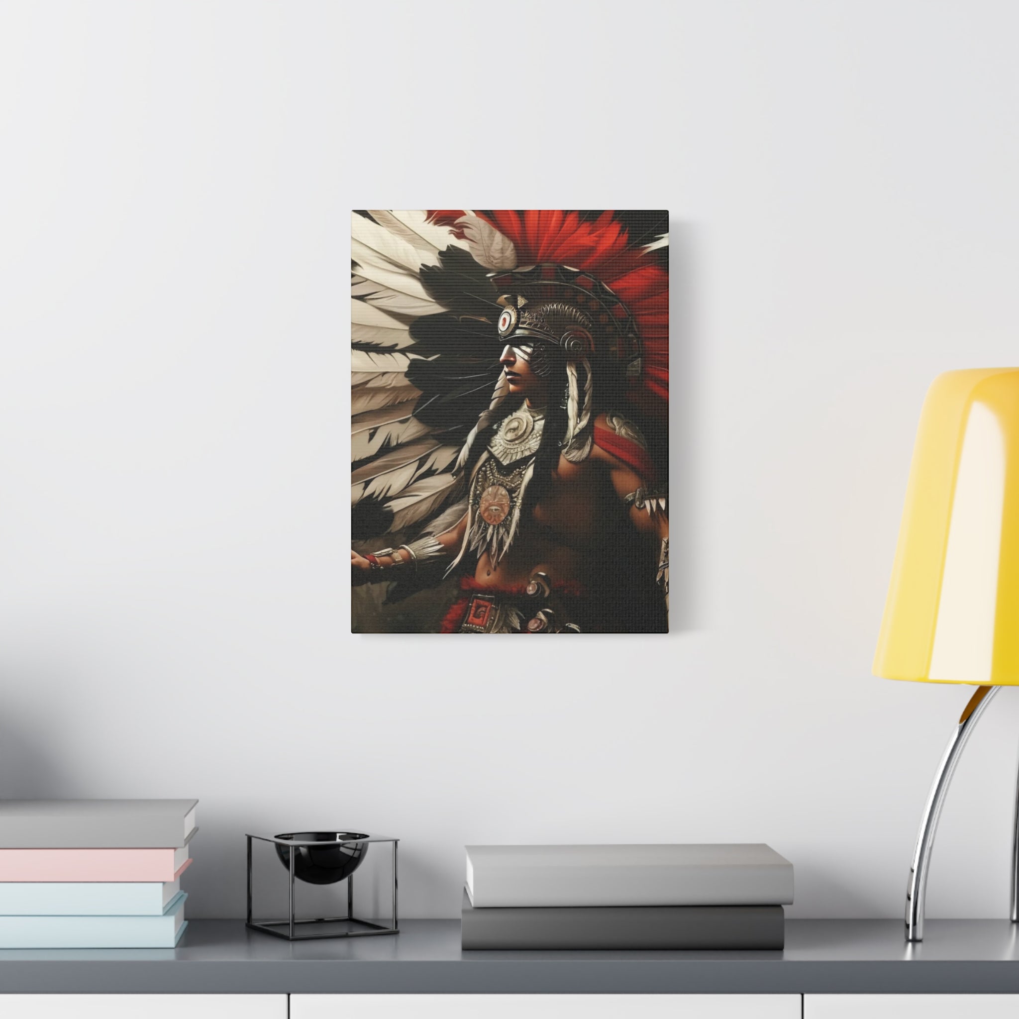 Aztec Fierce Warrior – Bold Aztec Wall Art Canvas