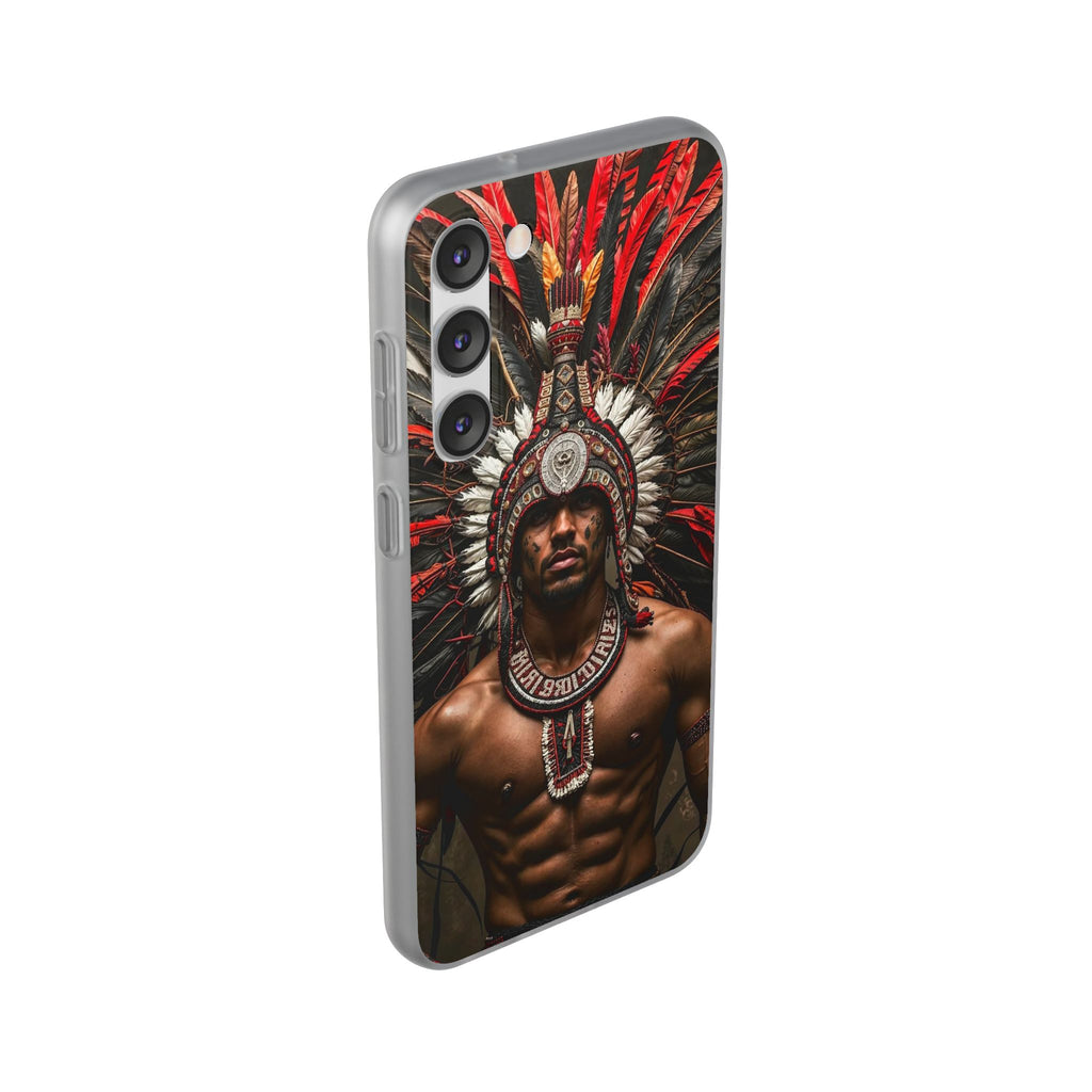 Aztec Warrior Eagle – Flexi Phone Case (iPhone & Samsung • Clear TPU • Made in USA • Personalized Option)