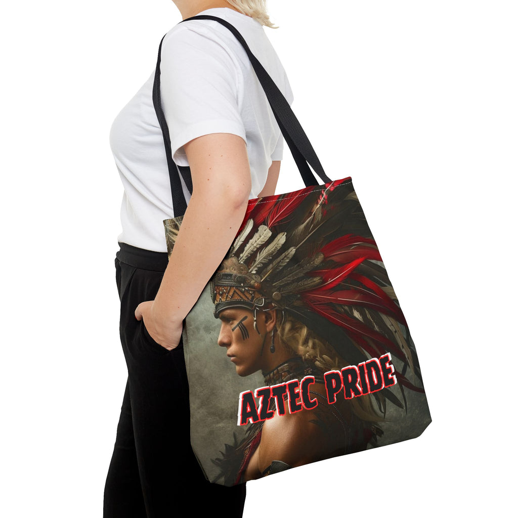 Aztec Storm Warrior Tote Bag – Aztec-Inspired Reusable Shopping Bag | GringoArte