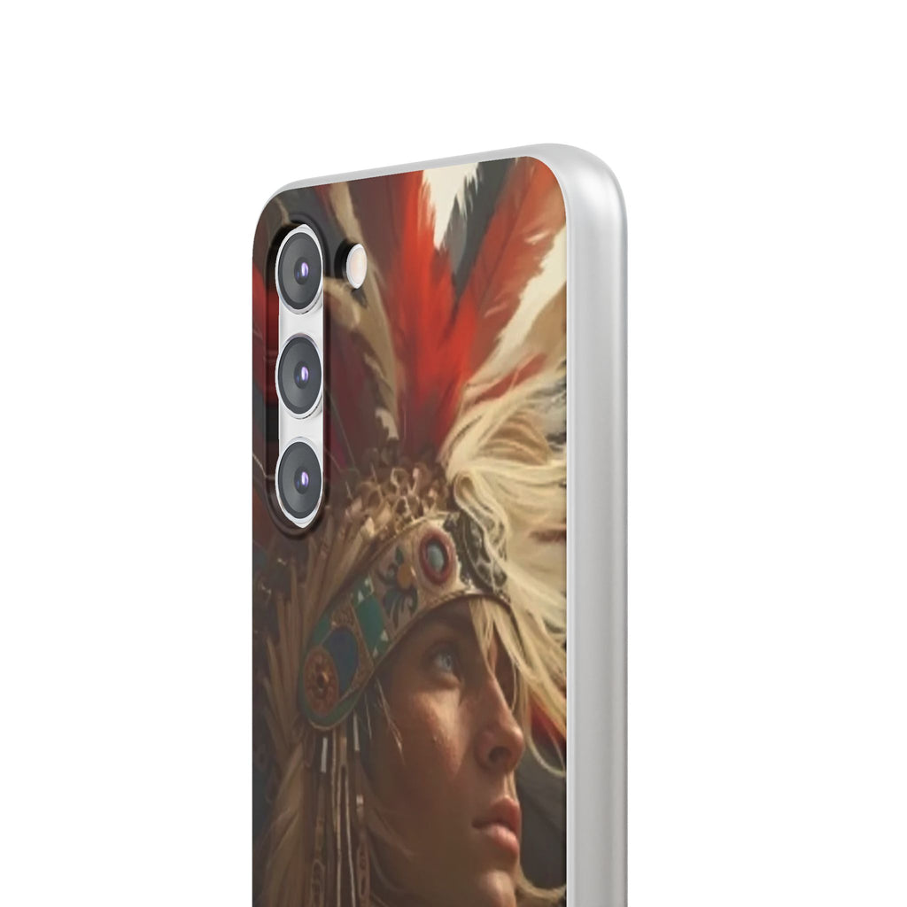 Aztec Sky Prince – Flexi Phone Case (iPhone & Samsung • Clear TPU • Made in USA • Personalized Option)