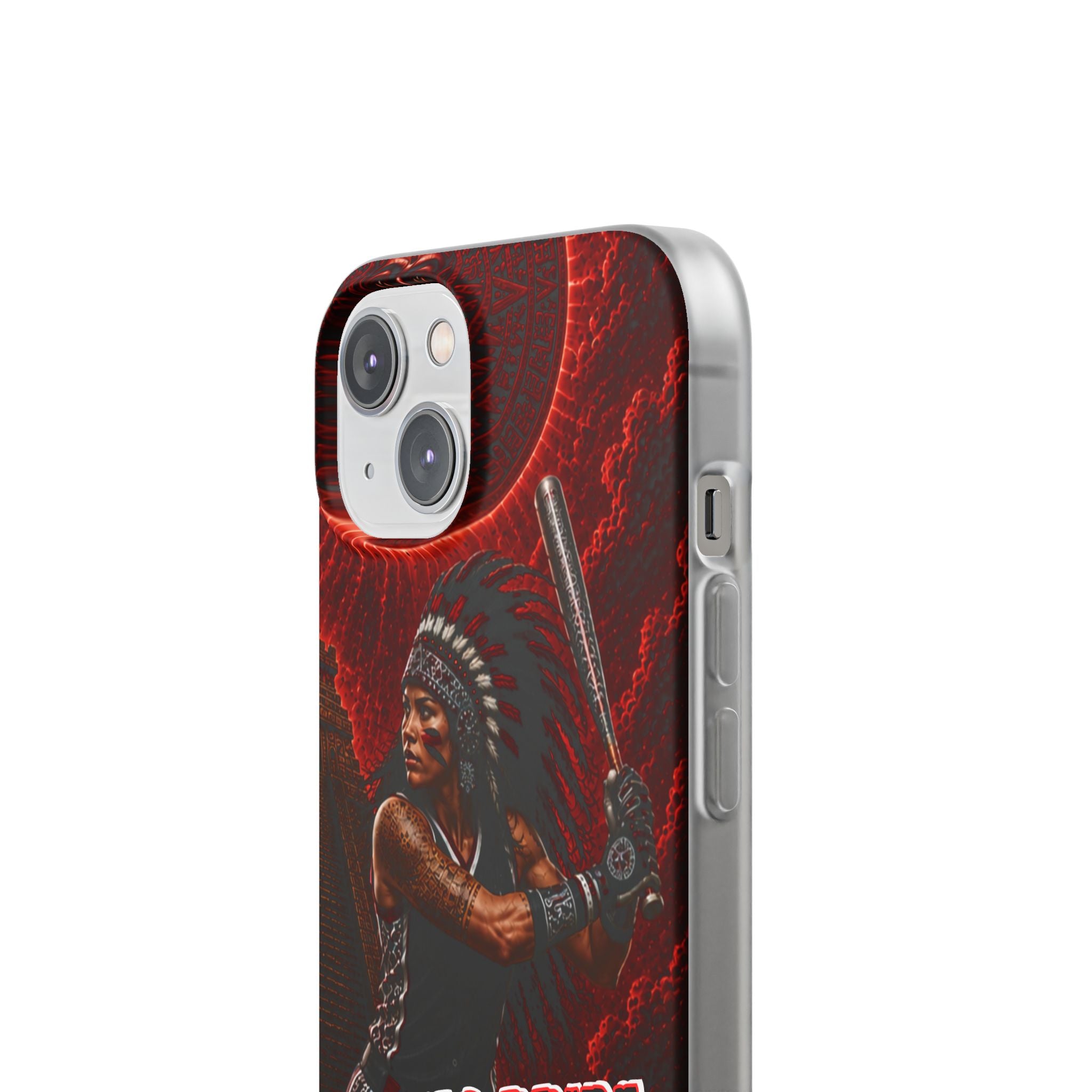 Aztec Softball Warrior – Flexi Phone Case (iPhone & Samsung • Clear TPU • Made in USA • Personalized Option)
