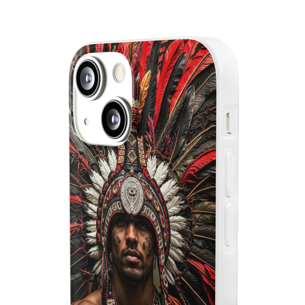 Aztec Warrior Eagle – Flexi Phone Case (iPhone & Samsung • Clear TPU • Made in USA • Personalized Option)
