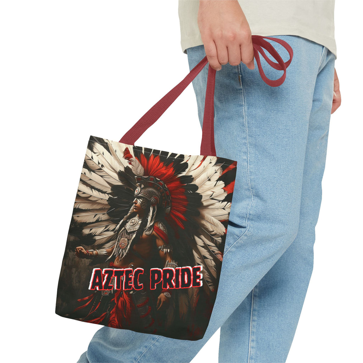 Aztec Fierce Warrior Tote Bag – Aztec-Inspired Reusable Shopping Bag | GringoArte