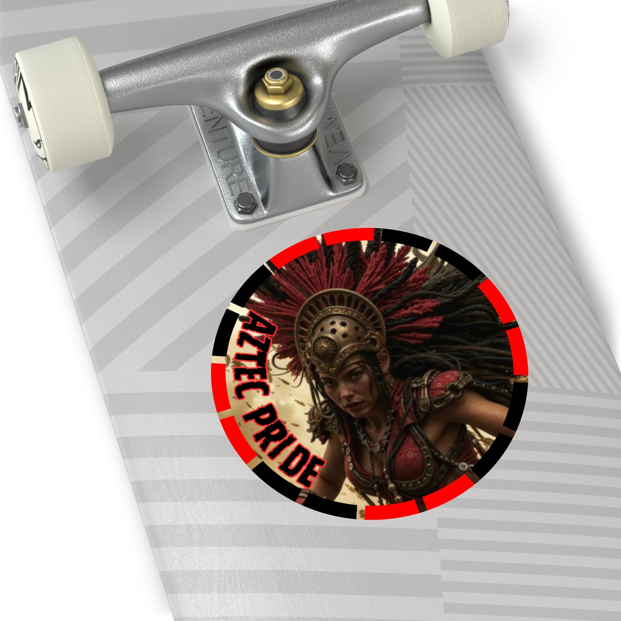 Aztec Bloodwar Queen Round Vinyl Sticker – Waterproof Matte Decal (2”–6”)