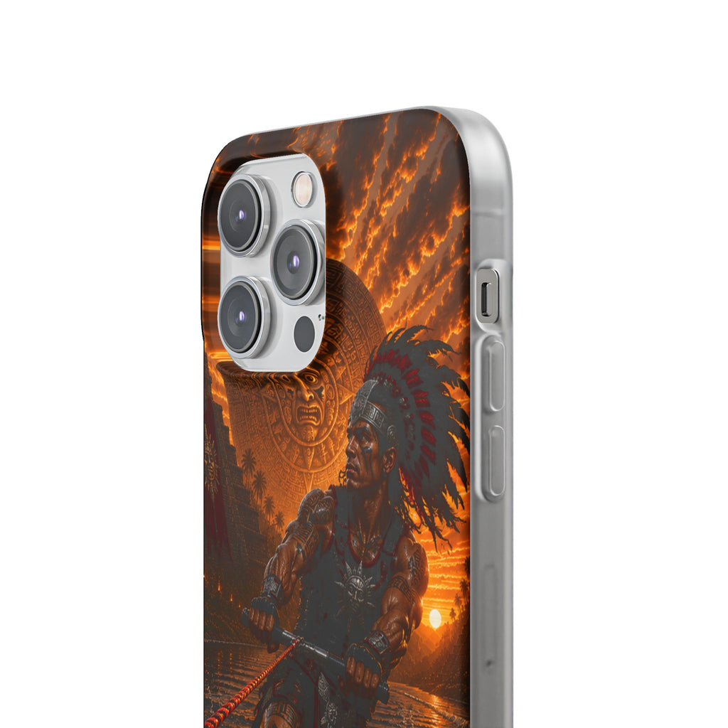 Aztec Wakeboard Male Warrior – Flexi Phone Case (iPhone & Samsung • Clear TPU • Made & Shipped in the USA • 🚚 FREE USA Shipping • Personalized Option)