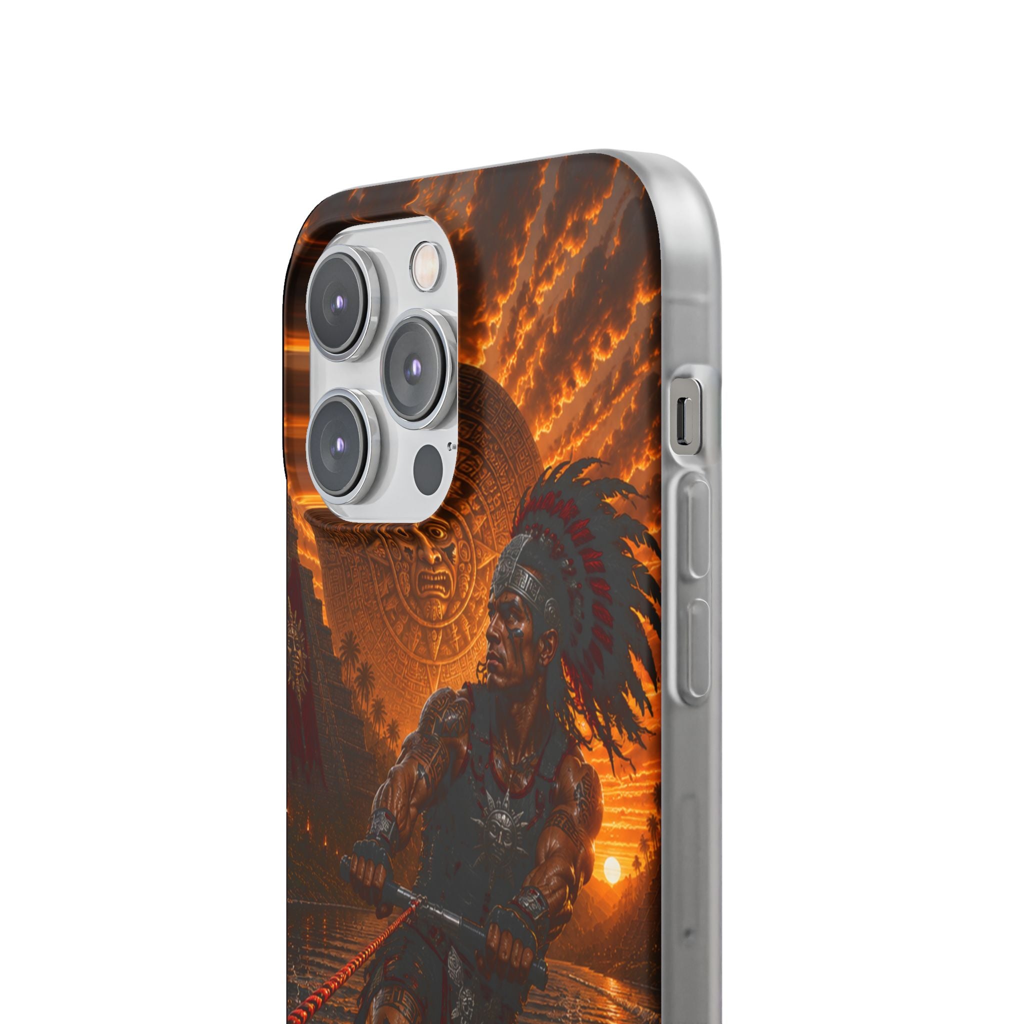 Aztec Wakeboard Male Warrior – Flexi Phone Case (iPhone & Samsung • Clear TPU • Made & Shipped in the USA • 🚚 FREE USA Shipping • Personalized Option)