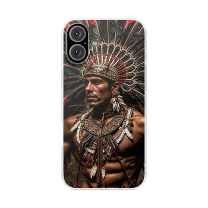 Aztec Sun Guardian – Flexi Phone Case (iPhone & Samsung • Clear TPU • Made in USA • Personalized Option)