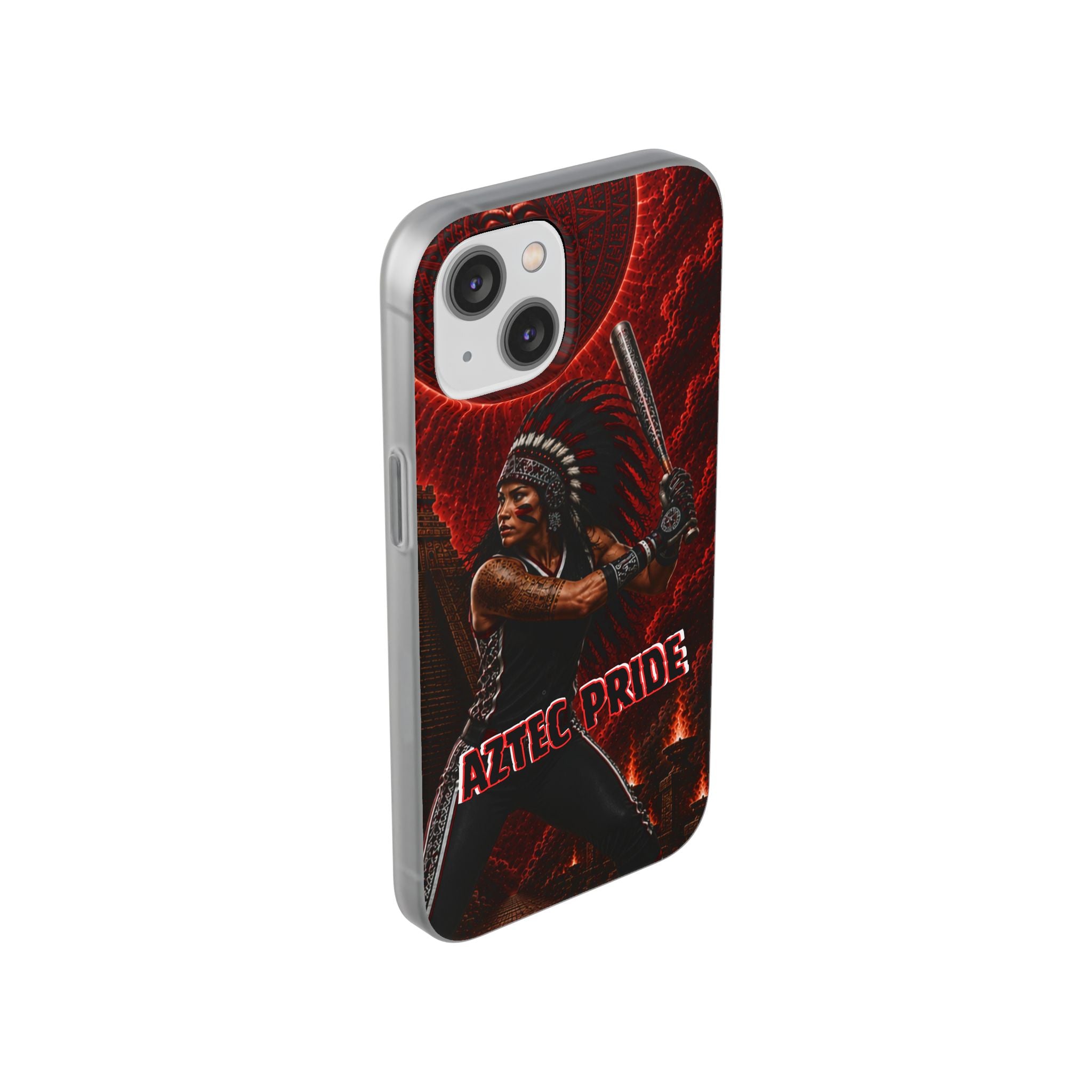 Aztec Softball Warrior – Flexi Phone Case (iPhone & Samsung • Clear TPU • Made in USA • Personalized Option)