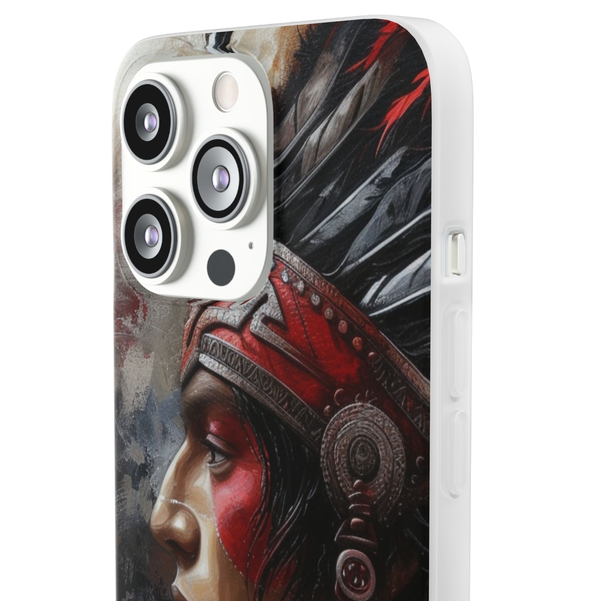 Aztec Silent Warrior – Flexi Phone Case (iPhone & Samsung • Clear TPU • Made in USA • Personalized Option)