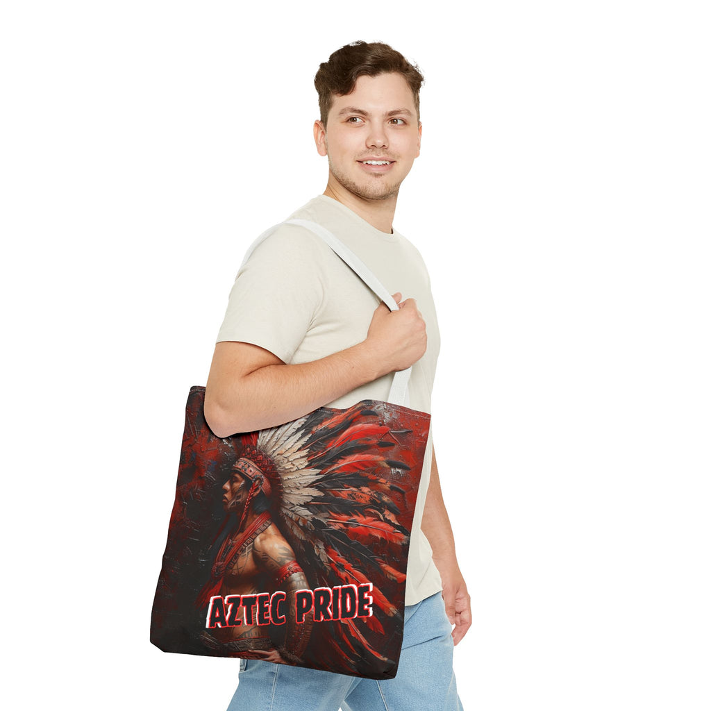 Aztec Noble Warrior Tote Bag – Aztec-Inspired Reusable Shopping Bag | GringoArte