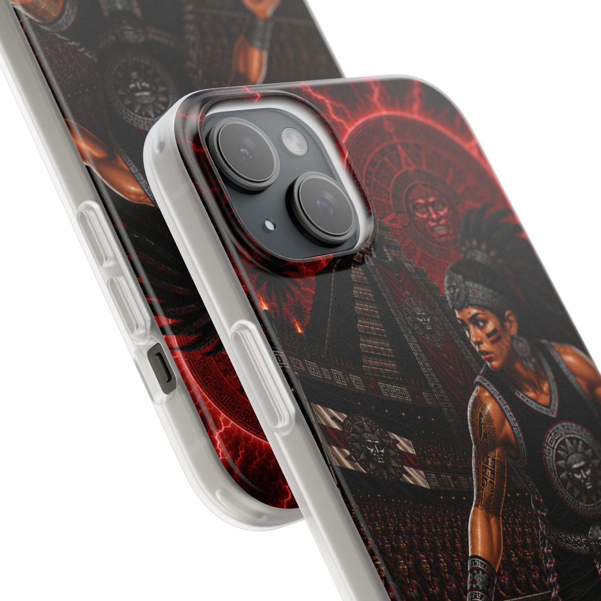 Aztec Basketball Female Warrior – Flexi Phone Case (iPhone & Samsung • Clear TPU • Made & Shipped in the USA • 🚚 FREE USA Shipping • Personalized Option)