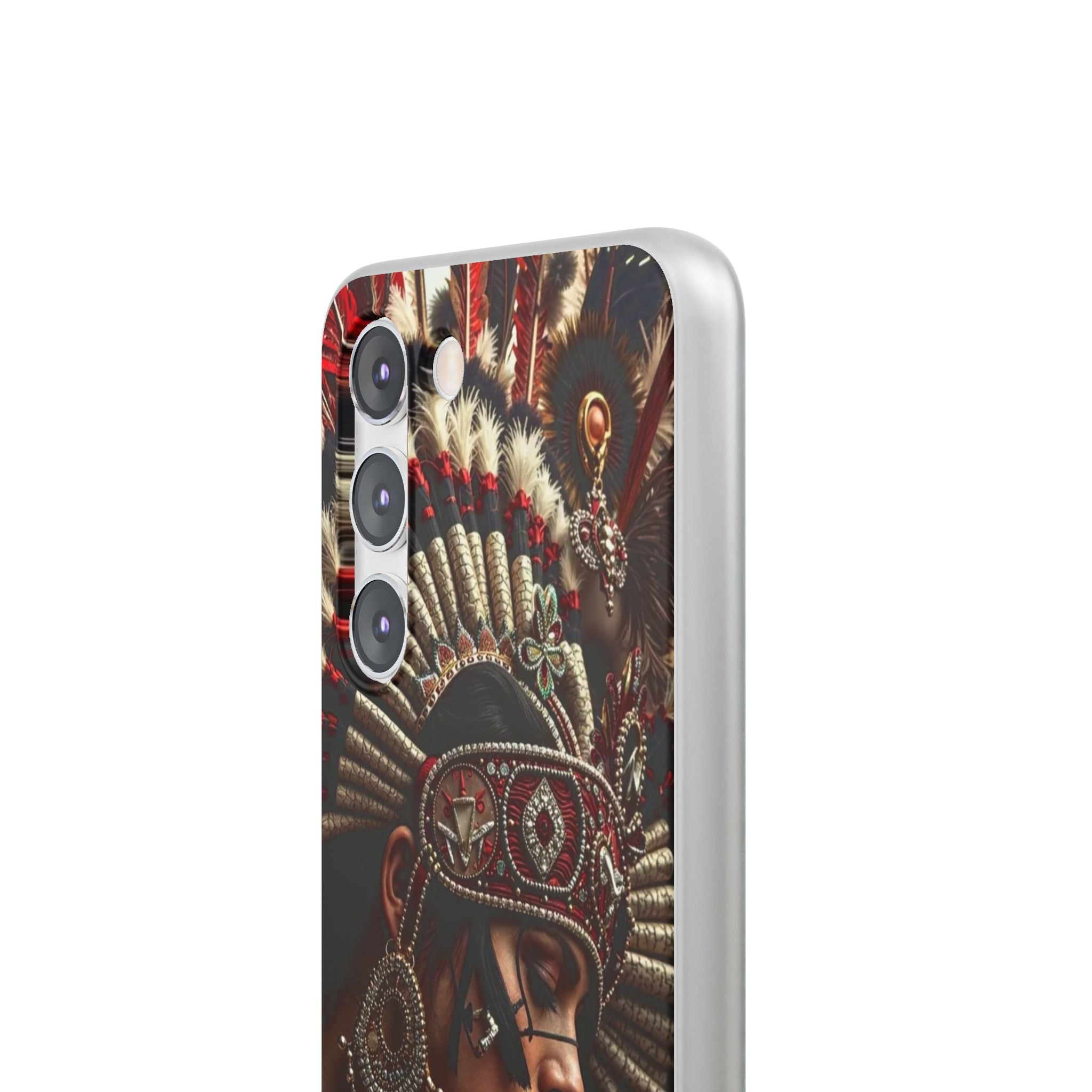 Aztec Goddess Spirit – Flexi Phone Case (iPhone & Samsung • Clear TPU • Made in USA • Personalized Option)