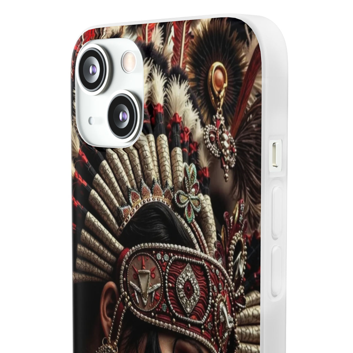 Aztec Goddess Spirit – Flexi Phone Case (iPhone & Samsung • Clear TPU • Made in USA • Personalized Option)