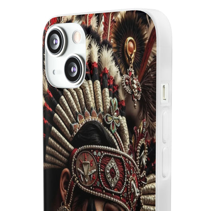 Aztec Goddess Spirit – Flexi Phone Case (iPhone & Samsung • Clear TPU • Made in USA • Personalized Option)