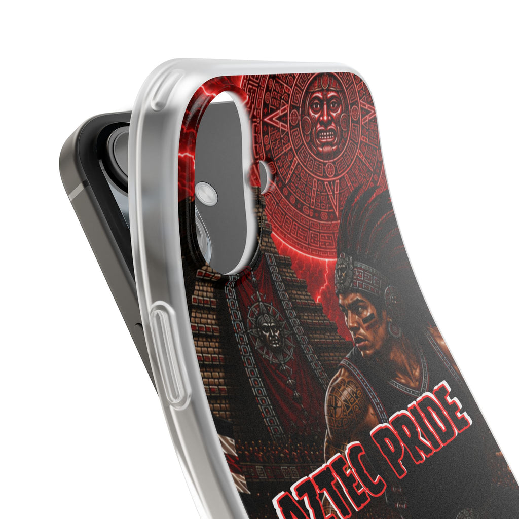 Aztec Basketall Warrior – Flexi Phone Case (iPhone & Samsung • Clear TPU • Made & Shipped in the USA • 🚚 FREE USA Shipping • Personalized Option)