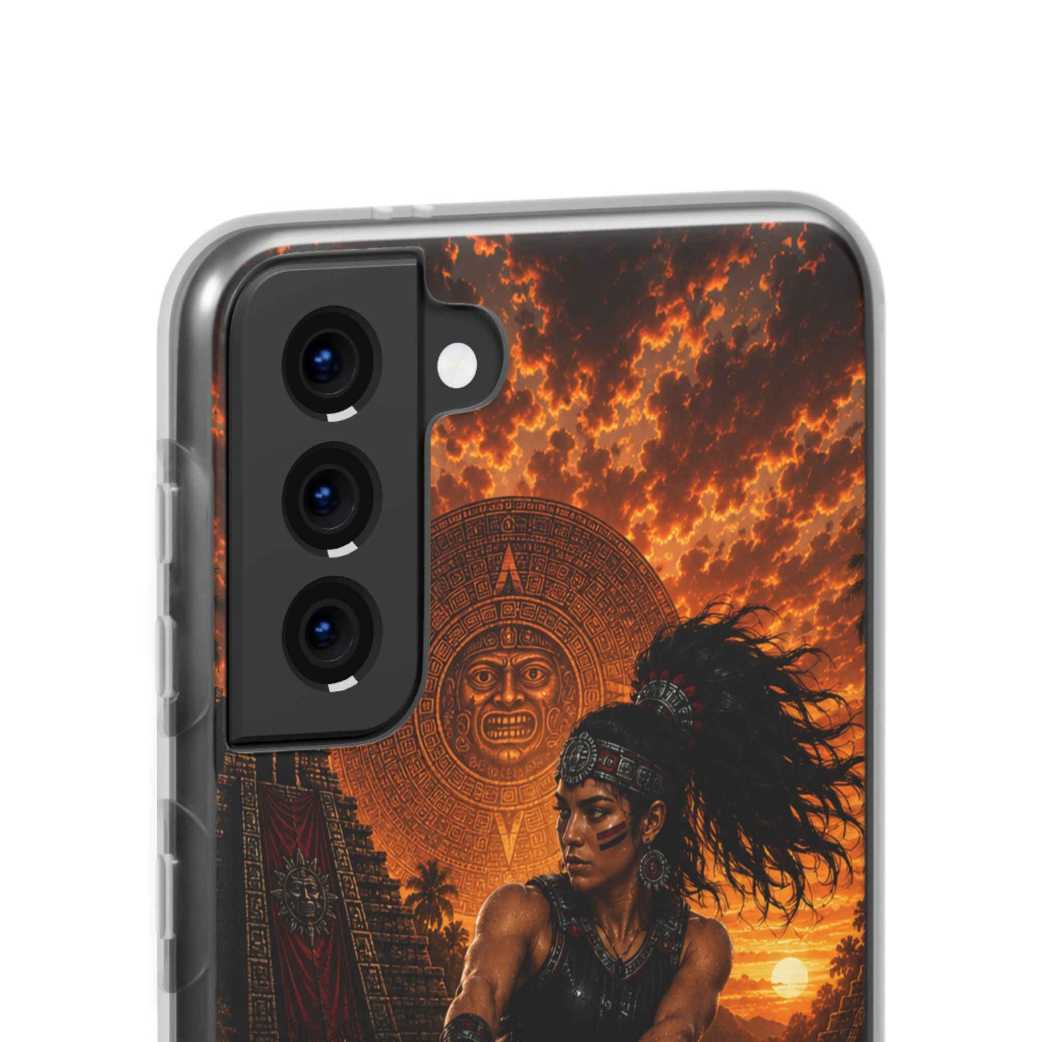 Aztec Wakeboard Female Warrior – Flexi Phone Case (iPhone & Samsung • Clear TPU • Made & Shipped in the USA • 🚚 FREE USA Shipping • Personalized Option)