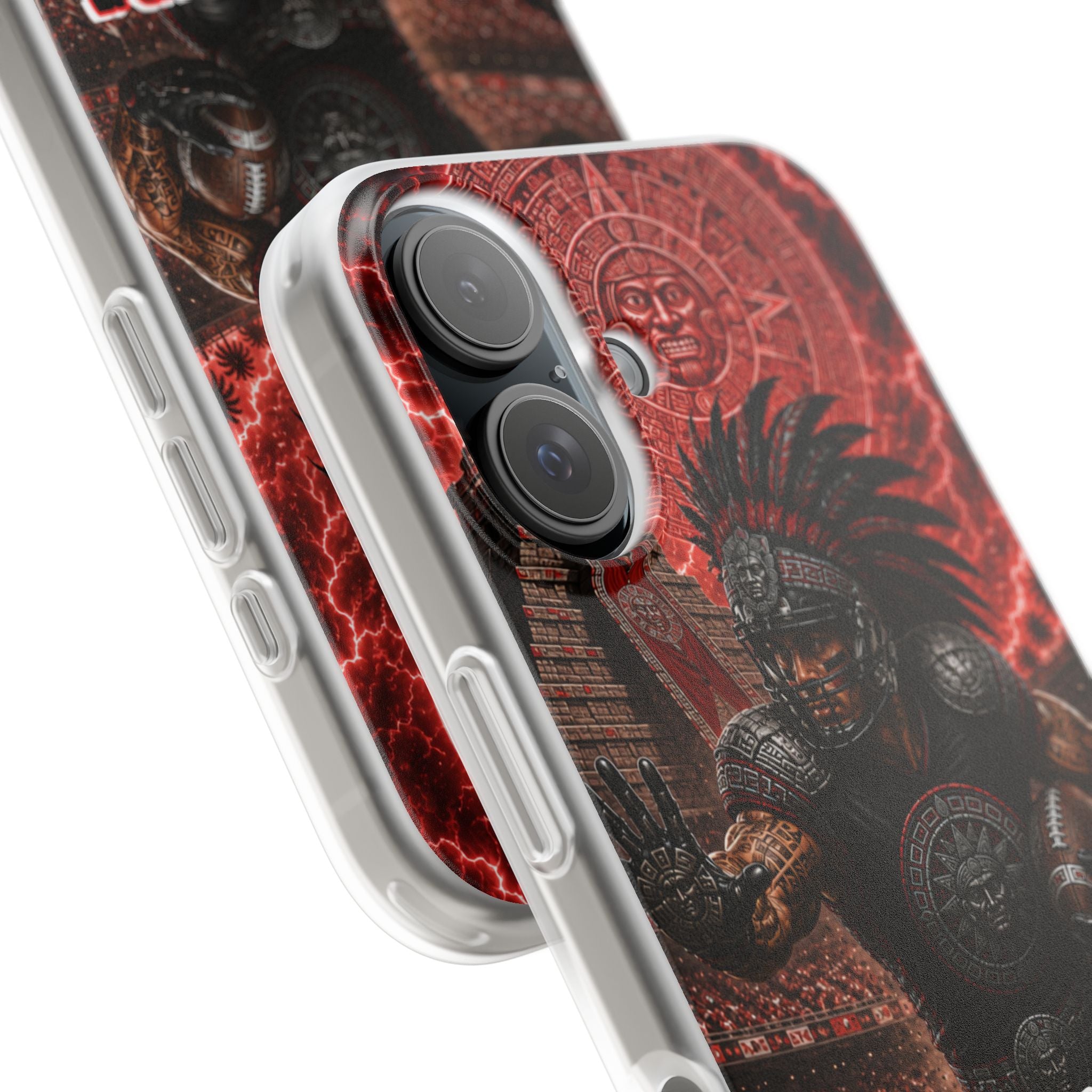 Aztec Football Warrior – Flexi Phone Case (iPhone & Samsung • Clear TPU • Made in USA • Personalized Option)