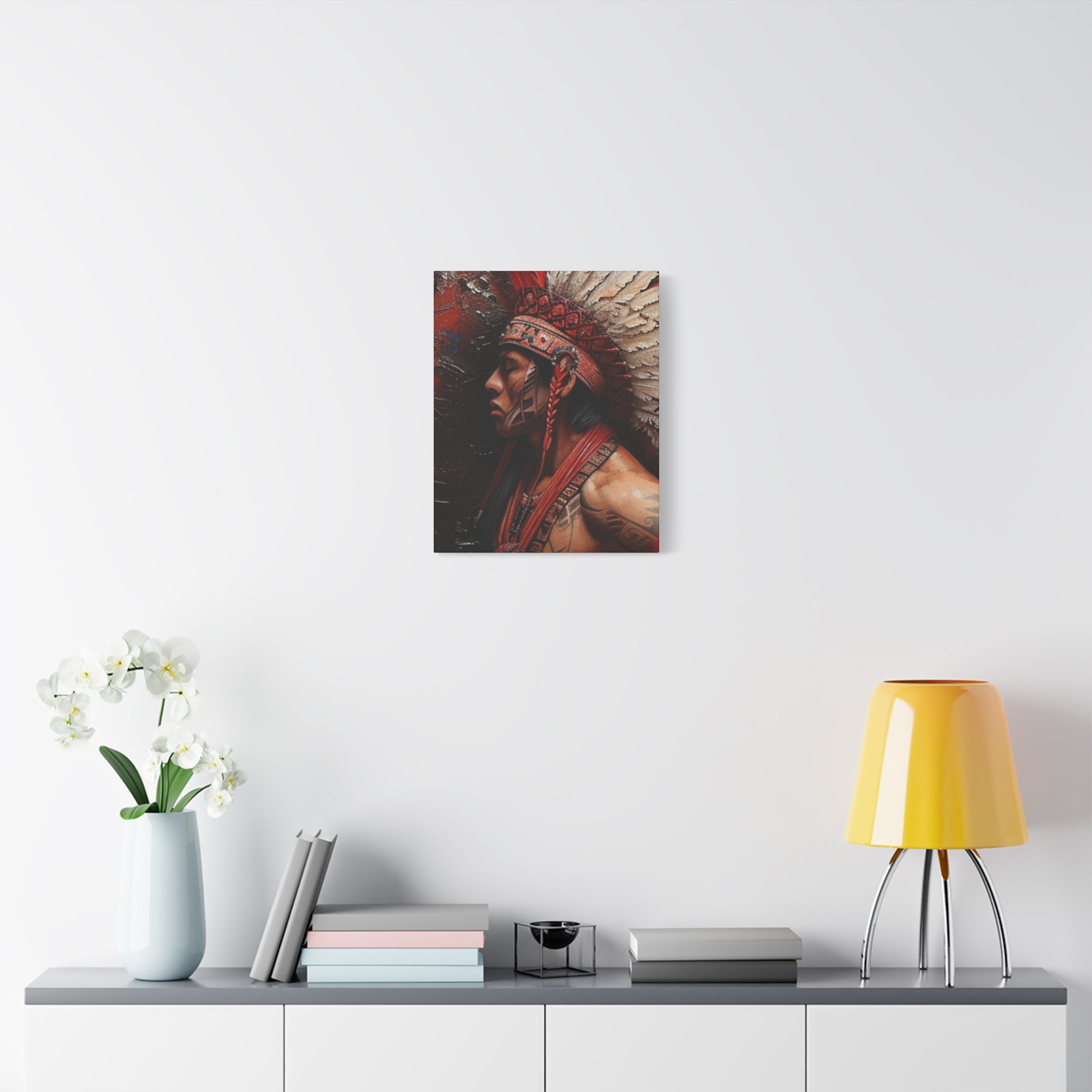 Aztec Noble Warrior – Bold Aztec Wall Art Canvas