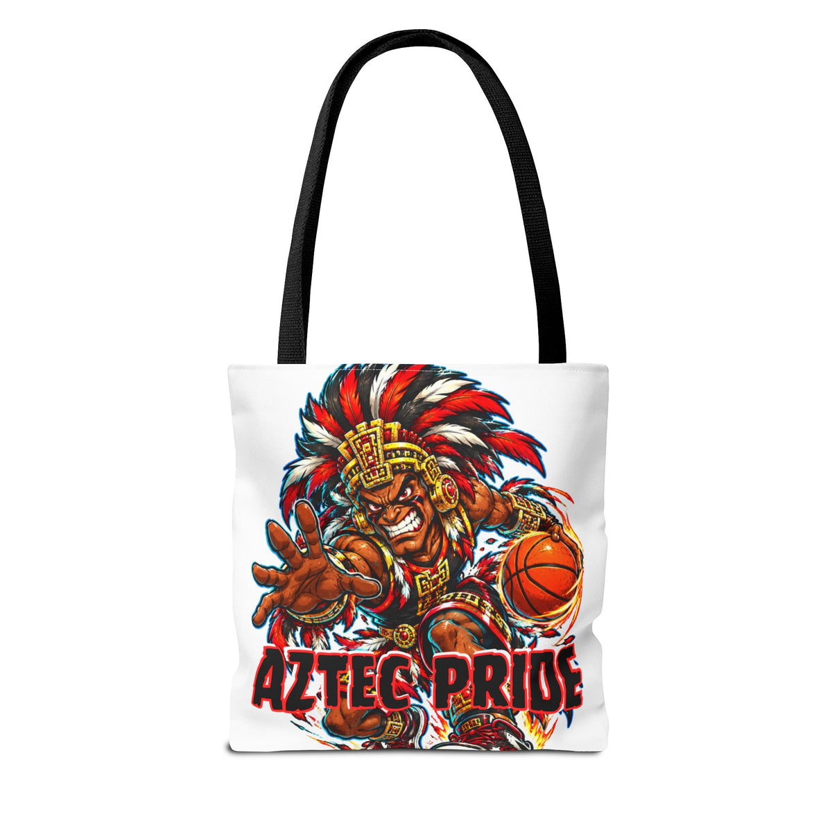 Aztec Basketball Savage Warrior Tote Bag