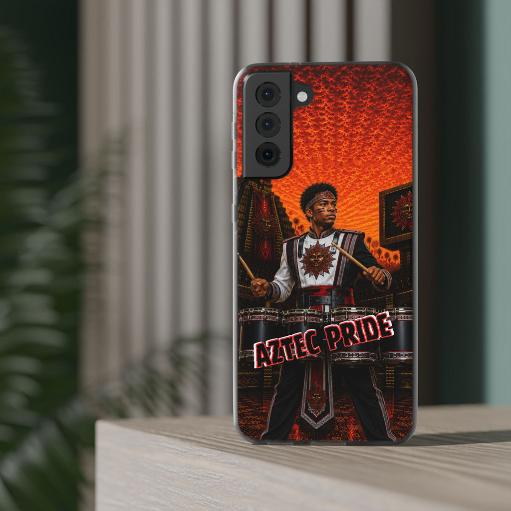 Aztec Band Warrior – Flexi Phone Case (iPhone & Samsung • Clear TPU • Made & Shipped in the USA • 🚚 FREE USA Shipping • Personalized Option)