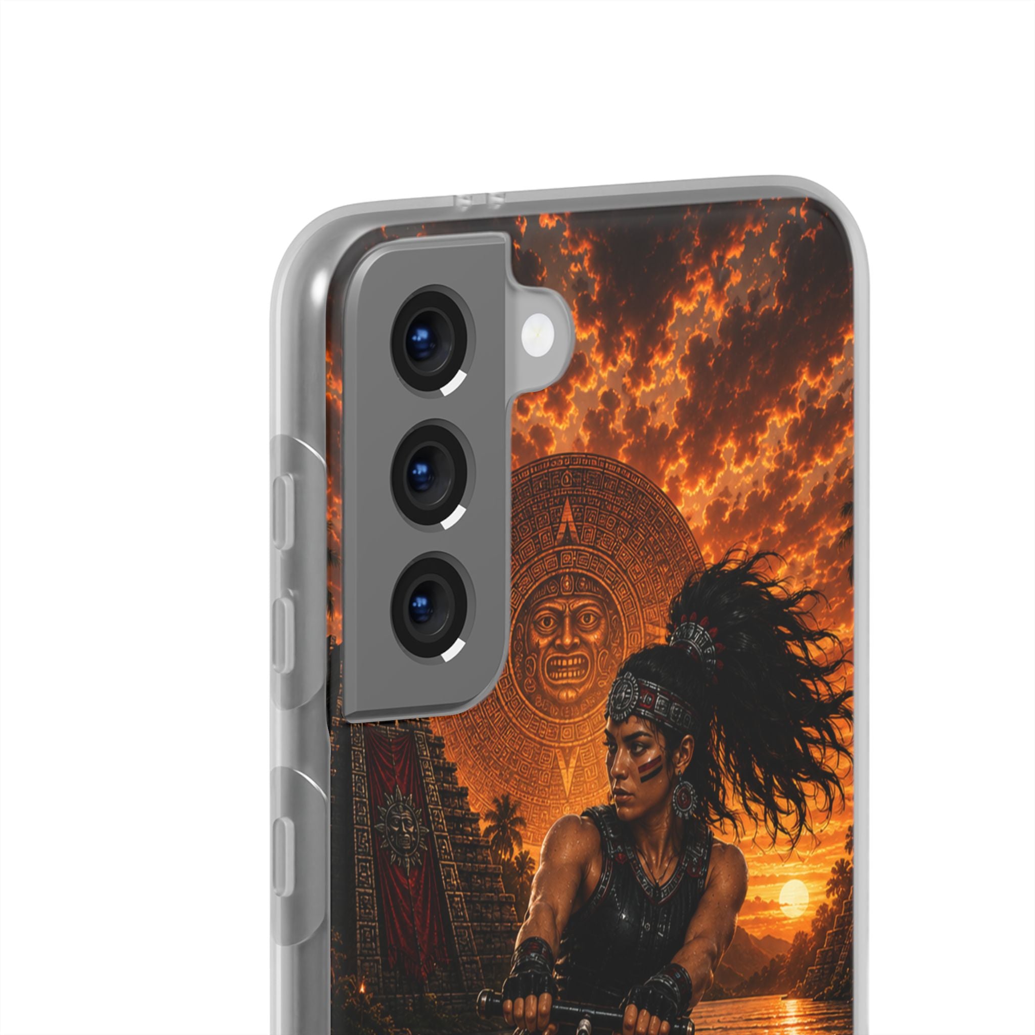 Aztec Wakeboard Female Warrior – Flexi Phone Case (iPhone & Samsung • Clear TPU • Made & Shipped in the USA • 🚚 FREE USA Shipping • Personalized Option)
