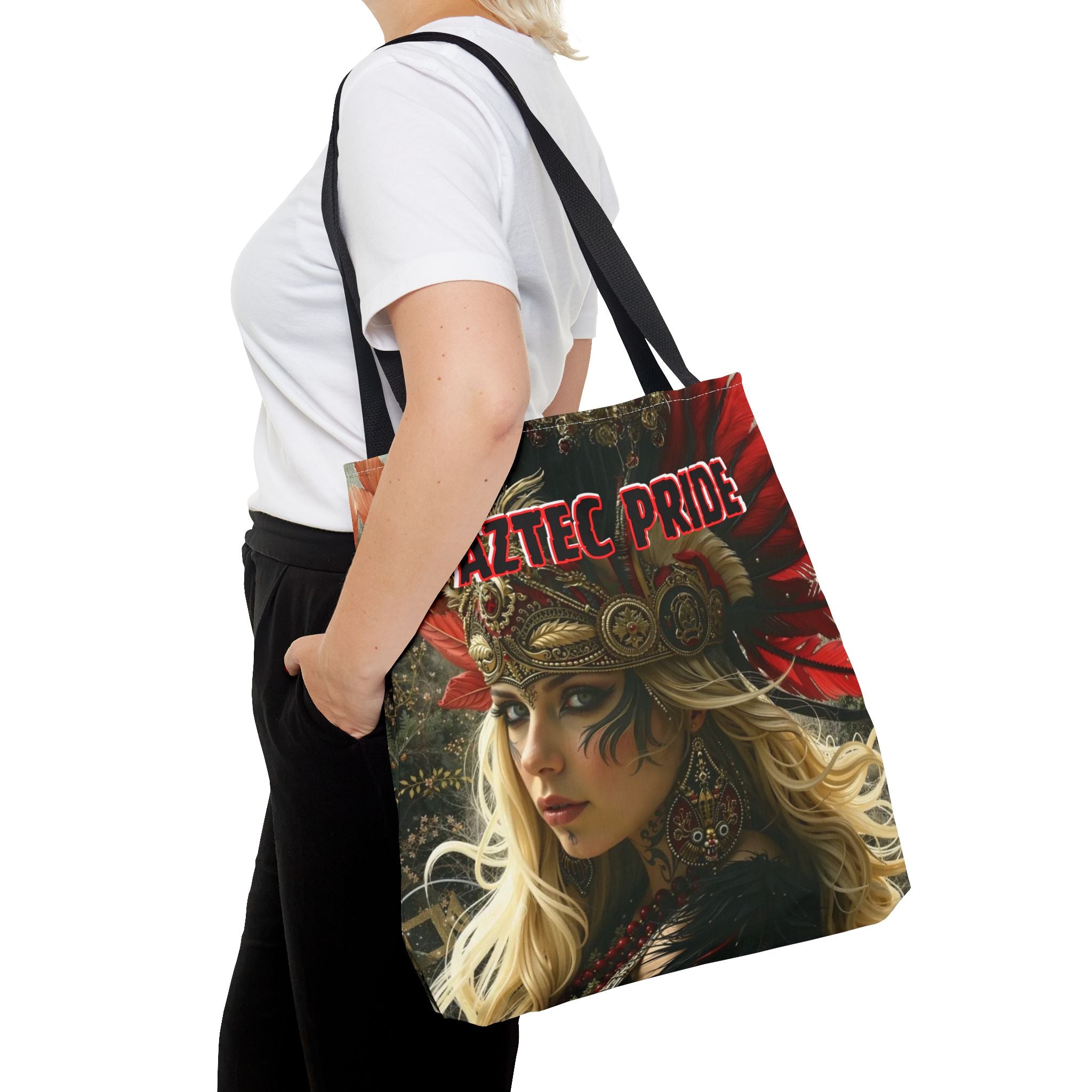 Aztec Fireheart Queen Tote Bag – Aztec-Inspired Reusable Shopping Bag | GringoArte