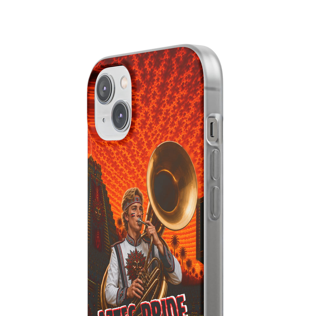 Aztec Band Warrior – Flexi Phone Case (iPhone & Samsung • Clear TPU • Made & Shipped in the USA • 🚚 FREE USA Shipping • Personalized Option)