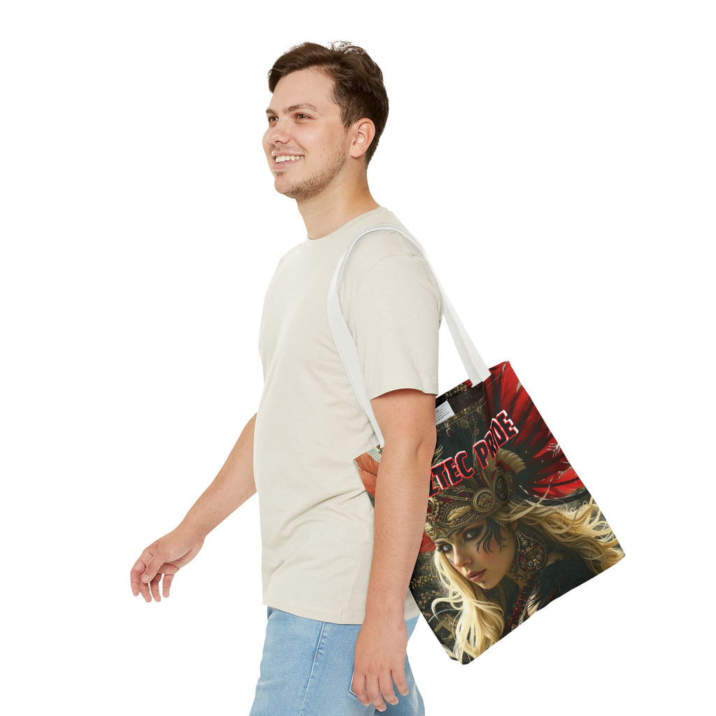 Aztec Fireheart Queen Tote Bag – Aztec-Inspired Reusable Shopping Bag | GringoArte