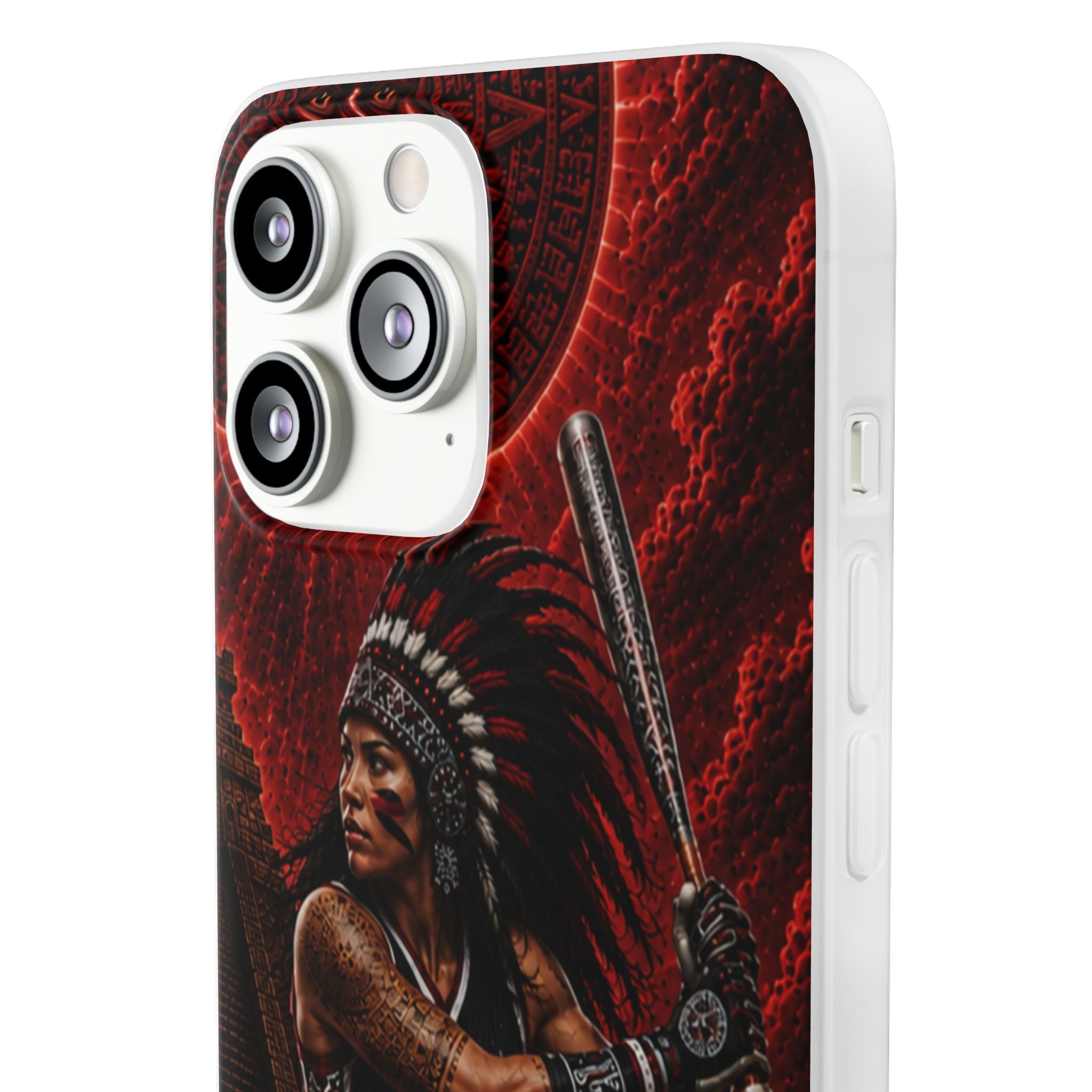 Aztec Softball Warrior – Flexi Phone Case (iPhone & Samsung • Clear TPU • Made in USA • Personalized Option)