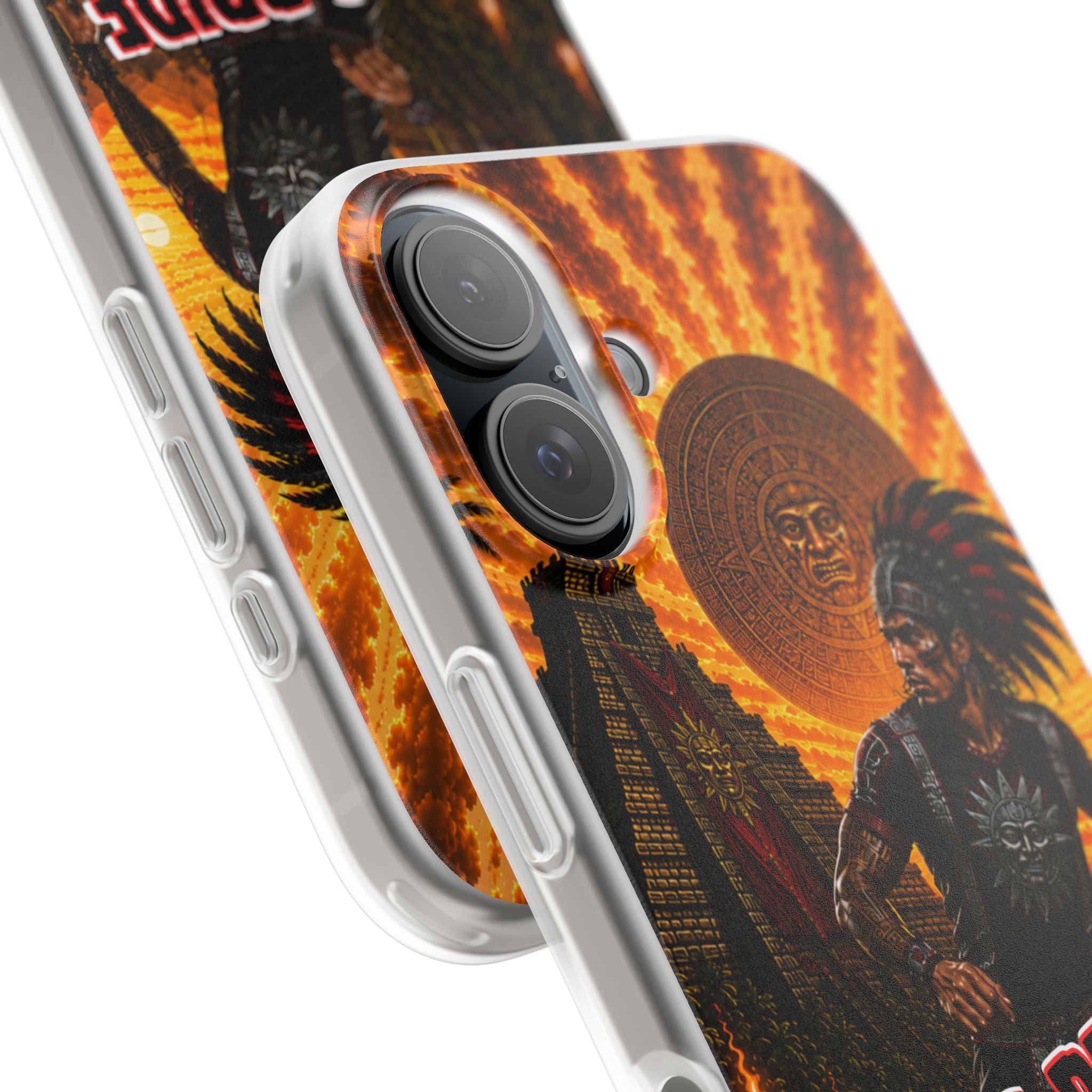 Aztec Soccer Male Warrior – Flexi Phone Case (iPhone & Samsung • Clear TPU • Made & Shipped in the USA • 🚚 FREE USA Shipping • Personalized Option)