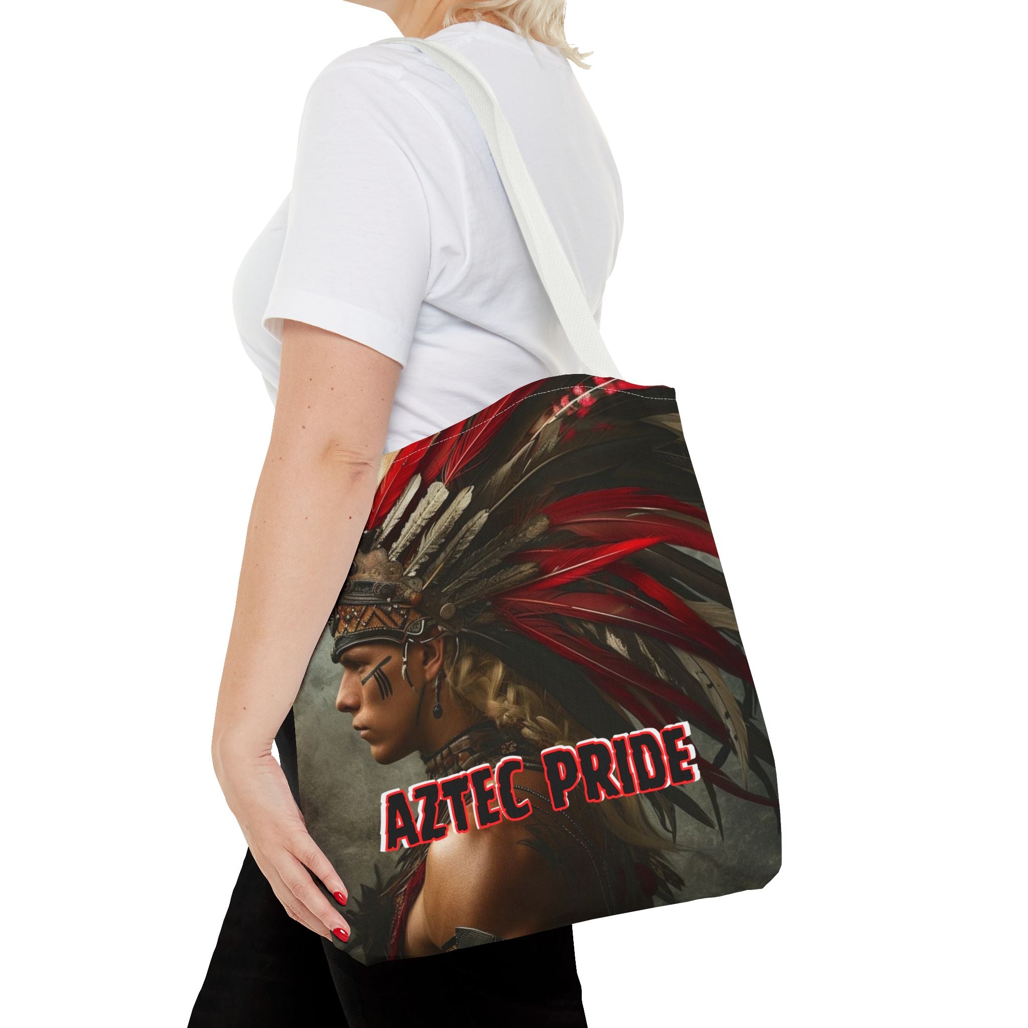 Aztec Storm Warrior Tote Bag – Aztec-Inspired Reusable Shopping Bag | GringoArte