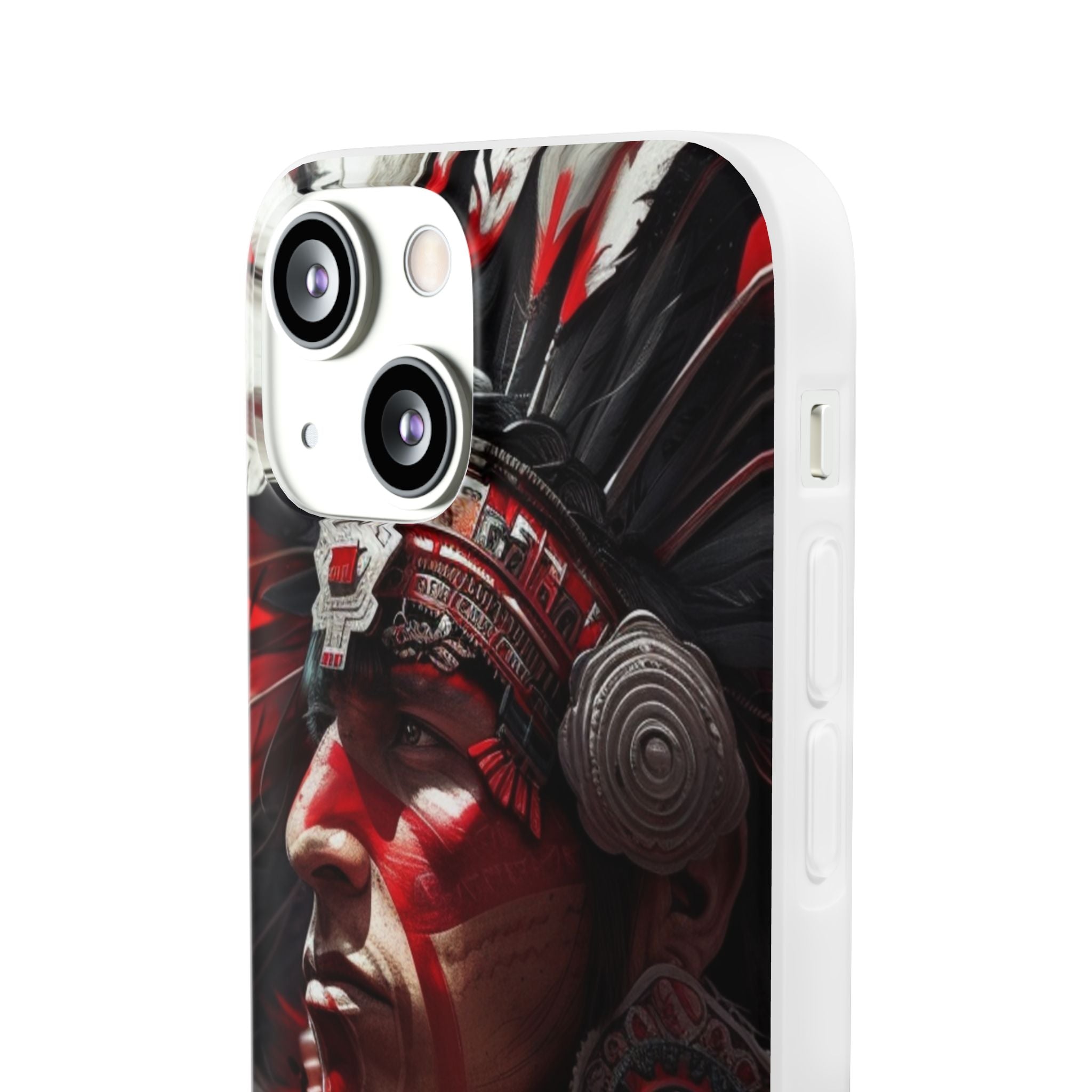 Aztec Loyal Warrior – Flexi Phone Case (iPhone & Samsung • Clear TPU • Made in USA • Personalized Option)