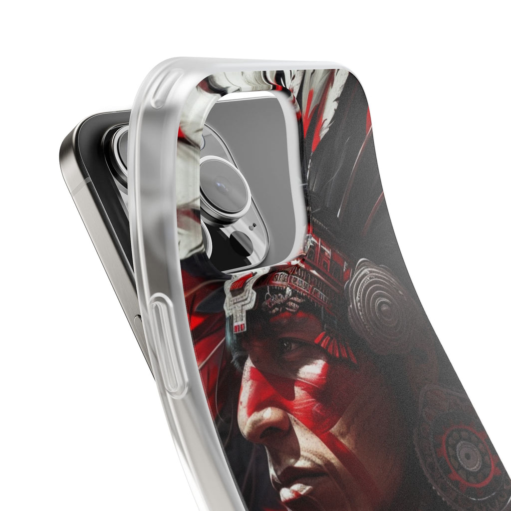 Aztec Loyal Warrior – Flexi Phone Case (iPhone & Samsung • Clear TPU • Made in USA • Personalized Option)