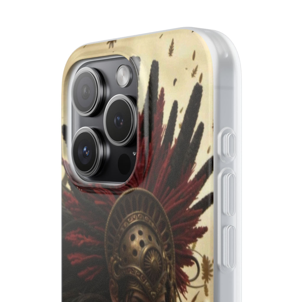 Aztec Bloodwar Queen – Flexi Phone Case (iPhone & Samsung • Clear TPU • Made in USA • Personalized Option)