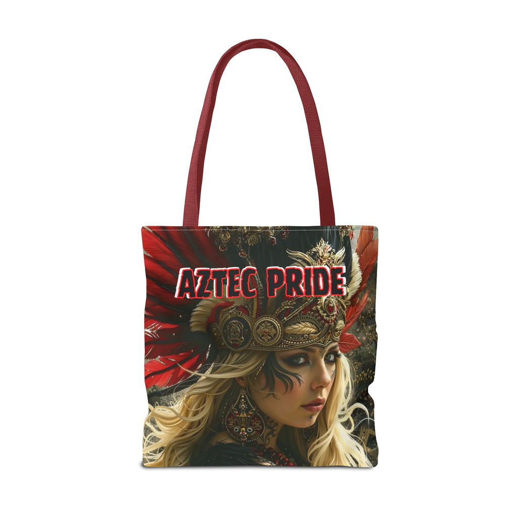 Aztec Fireheart Queen Tote Bag – Aztec-Inspired Reusable Shopping Bag | GringoArte