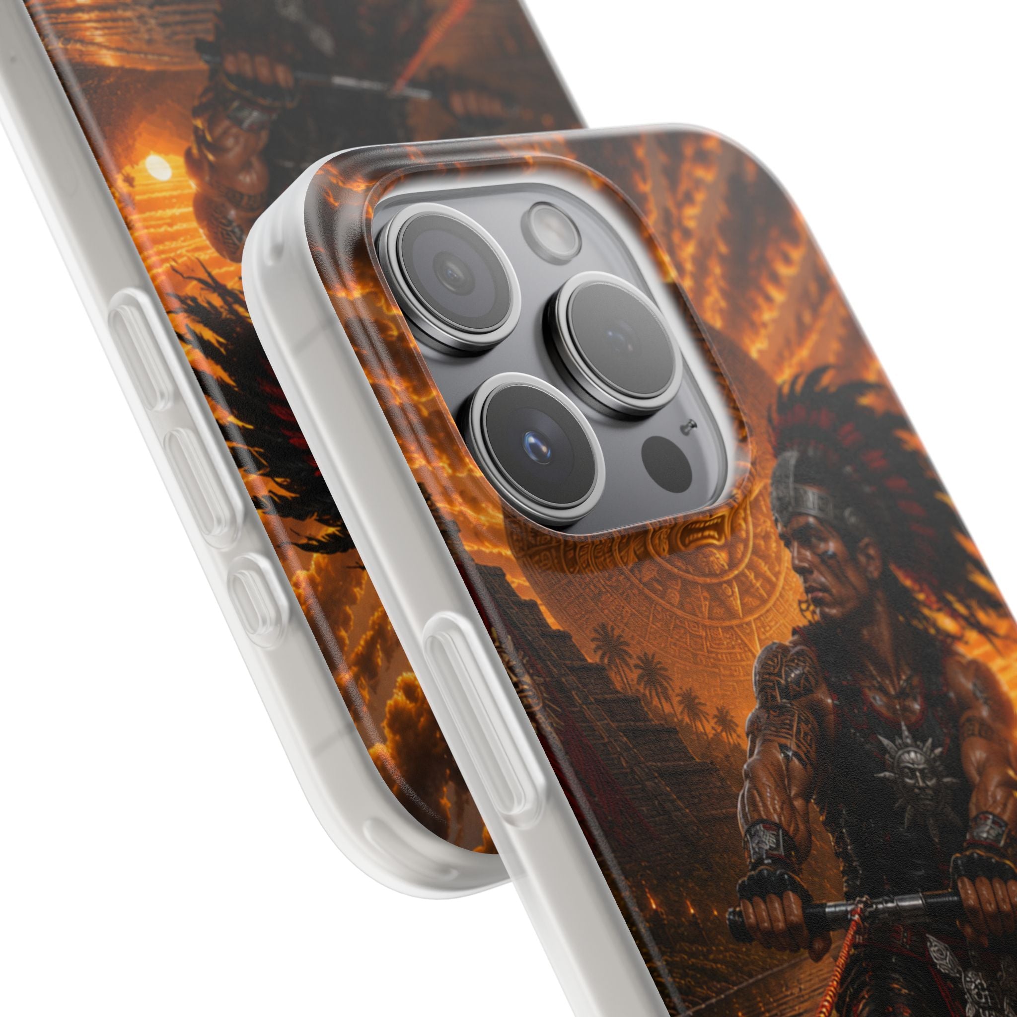Aztec Wakeboard Male Warrior – Flexi Phone Case (iPhone & Samsung • Clear TPU • Made & Shipped in the USA • 🚚 FREE USA Shipping • Personalized Option)