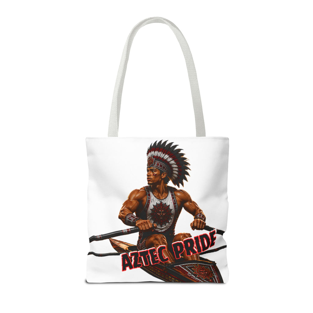 Aztec Rowing Warrior Tote Bag | Aztec-Inspired AI Art • Made & Shipped in the USA • 🚚 FREE USA Shipping • FREE Personalization